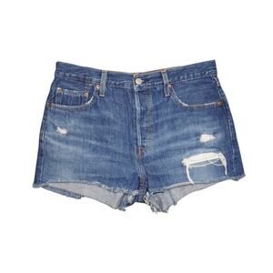 Levi’s 501 High Rise Distressed Denim Shorts – W29